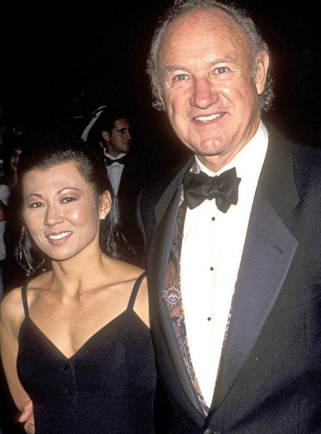 Gene Hackman and Betsy Arakawa during 1994 Vanity Fair Oscar Party - Arrivals at Morton's Restaurant in West Hollywood, California, United States. (Photo by Ron Galella/Ron Galella Collection via Getty Images)