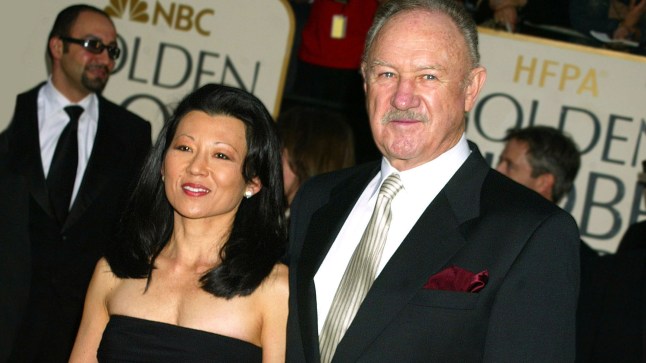 Gene Hackman and Betsy Arakawa on the red carpet