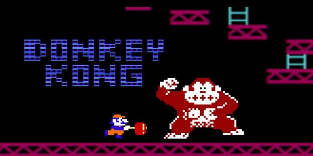 Donkey Kong and Mario as seen in the original Donkey Kong arcade game