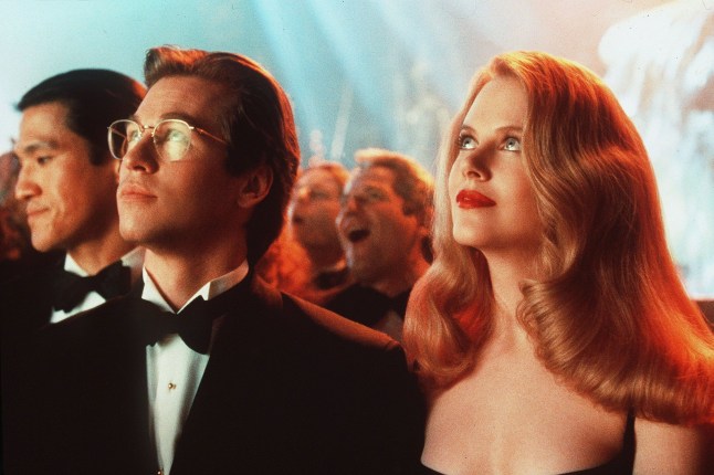 Editorial use only. No book cover usage. Mandatory Credit: Photo by Ralph Nelson/Warner Bros/Kobal/Shutterstock (5883738m) Val Kilmer, Nicole Kidman Batman Forever - 1995 Director: Joel Schumacher Warner Bros USA Scene Still Action/Adventure