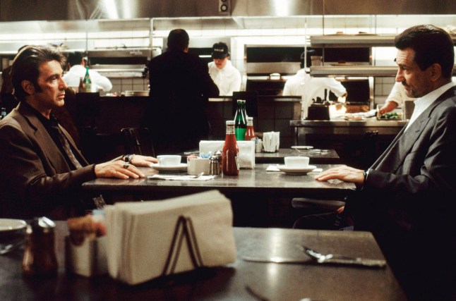 For Editorial Use Mandatory Credit: Photo by THA/REX/Shutterstock (15056226c) Al Pacino, Robert De Niro "Heat" ? 1995 Warner Bros. "Heat" (1995)