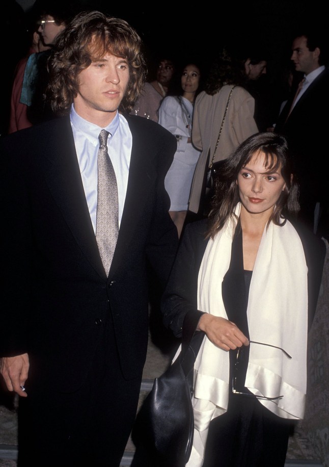 BEVERLY HILLS, CA - MAY 2: Actor Val Kilmer and actress Joanna Whalley attend the Liberty Hill Foundation's Eighth Annual Upton Sinclair Awards on May 2, 1990 at the Beverly Hilton Hotel in Beverly Hills, California. (Photo by Ron Galella, Ltd./Ron Galella Collection via Getty Images)