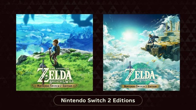 The Legend of Zelda Breath of the Wild and Tears of the Kingdom for Nintendo Switch 2