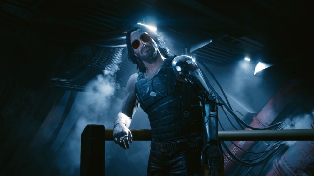 Keanu Reeves in Cyberpunk 2077 on Switch 2