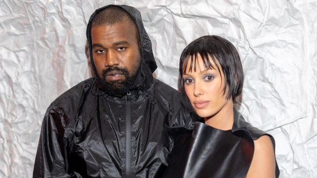 MILAN, ITALY - FEBRUARY 23: Kanye West and Bianca Censori attends the Marni fashion show during the Milan Fashion Week Womenswear Fall/Winter 2024-2025 on February 23, 2024 in Milan, Italy. (Photo by Arnold Jerocki/Getty Images)