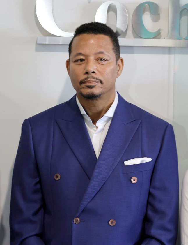 LOS ANGELES, CALIFORNIA - DECEMBER 08: Terrence Howard announces lawsuit against CAA over "Empire" salary at The Cochran Firm on December 08, 2023 in Los Angeles, California. (Photo by Kevin Winter/Getty Images)