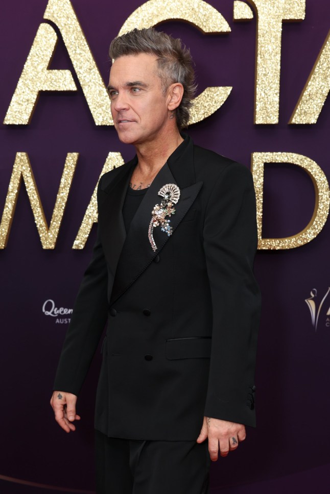 Mandatory Credit: Photo by Brittany Long/Publishd/REX/Shutterstock (15138473ob) Robbie Williams 2025 AACTA Awards, HOTA, Gold Coast, QLD, Australia - 07 Feb 2025