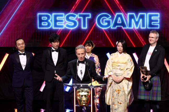 Astro Bot development team at Bafta Games Awards 2025