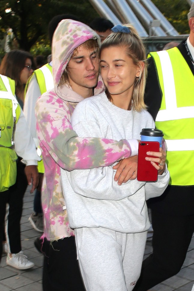 LONDON, ENGLAND - SEPTEMBER 18: Justin Bieber and Hailey Baldwin seen at the London Eye on September 18, 2018 in London, England. (Photo by Ricky Vigil M/GC Images)