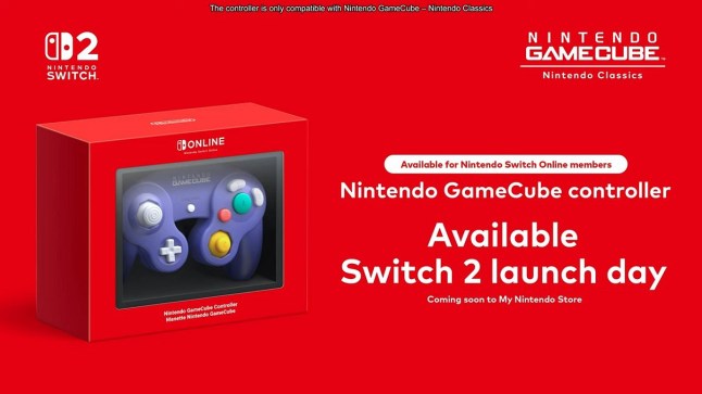 Nintendo GameCube controller for Switch 2 in a box