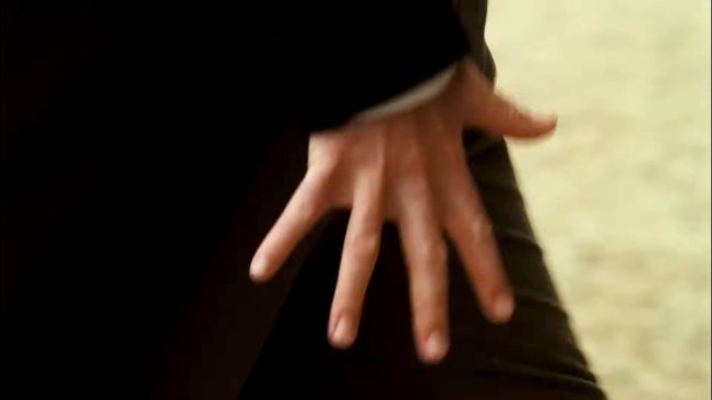 Mr Darcy holds Elizabeth's hand. Pride & Prejudice, 2005
