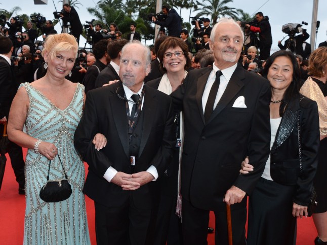CANNES, FRANCE - MAY 22: L- R Svetlana Dreyfuss, Richard Dreyfuss, Helga Stephenson, Ted Kotcheff, Laifun Kotcheff attend the Premiere of 'All Is Lost' at The 66th Annual Cannes Film Festival on May 22, 2013 in Cannes, France. (Photo by George Pimentel/WireImage)