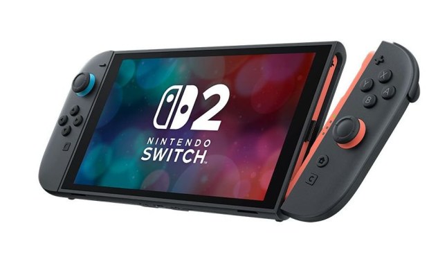 Nintendo Switch 2 showing one Joy-Con being attached