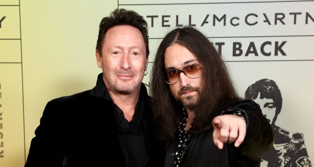 Julian Lennon and Sean Lennon attend the Stella McCartney "Get Back" Capsule Collection