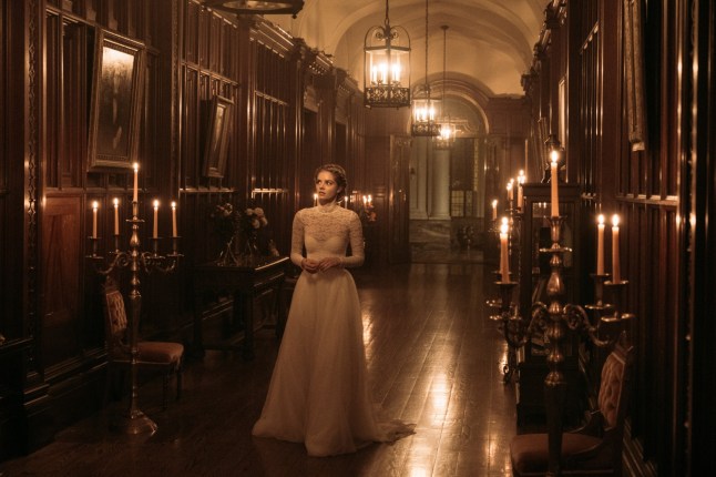 Mandatory credit: TM & ? 20th Century Fox. No Merchandising. Editorial Use Only. No Book or TV usage without prior permission from Shutterstock Editorial Mandatory Credit: Photo by Eric Zachanowich/Everett/REX/Shutterstock (14265940h) READY OR NOT, Samara Weaving, 2019. ph: Eric Zachanowich / TM & copyright ? Fox Searchlight Pictures. All rights reserved. / courtesy Everett Collection Ready or Not - 2019