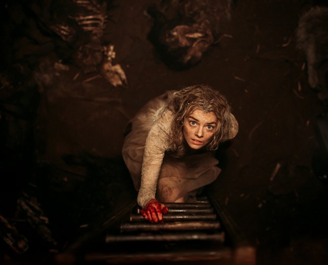 Mandatory credit: TM & ? 20th Century Fox. No Merchandising. Editorial Use Only. No Book or TV usage without prior permission from Shutterstock Editorial Mandatory Credit: Photo by Eric Zachanowich/Everett/REX/Shutterstock (14265940l) READY OR NOT, Samara Weaving, 2019. ph: Eric Zachanowich / TM & copyright ? Fox Searchlight Pictures. All rights reserved. / courtesy Everett Collection Ready or Not - 2019