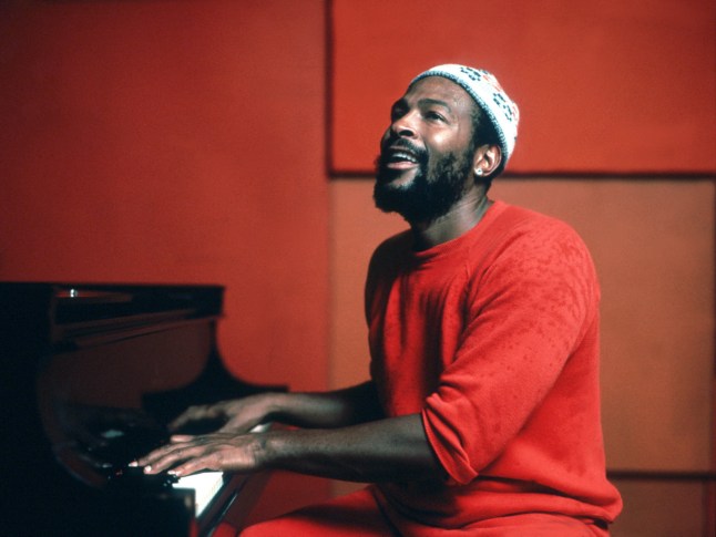 CIRCA 1974: Soul singer Marvin Gaye plays piano as he records in a studio in circa 1974. (Photo by Jim Britt/Michael Ochs Archives/Getty Images)