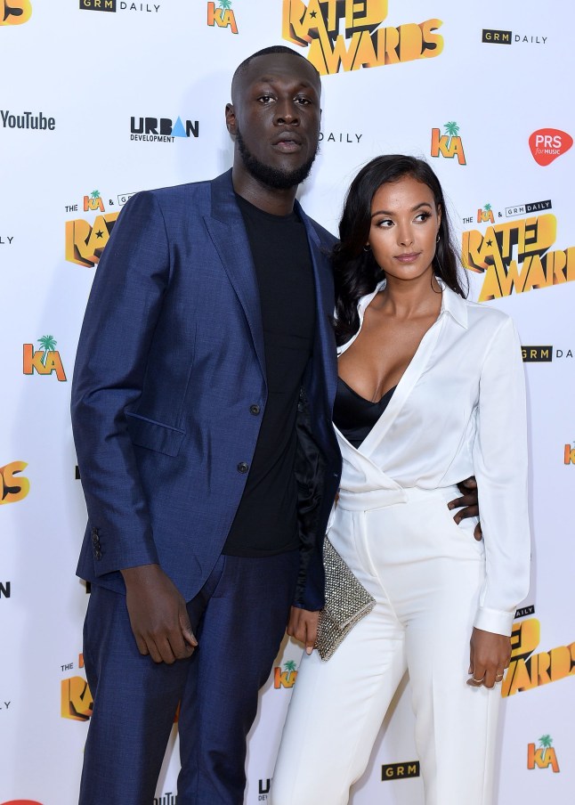 LONDON, ENGLAND - OCTOBER 24: Stormzy and Maya Jama attend The Rated Awards at The Roundhouse on October 24, 2017 in London, England. (Photo by Jeff Spicer/Getty Images)