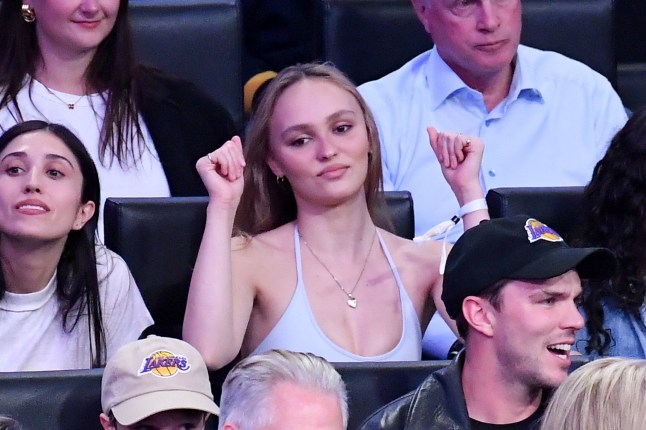 LOS ANGELES, CALIFORNIA - APRIL 30: Lily-Rose Depp attends a basketball game between the Los Angeles Lakers and the Minnesota Timberwolves at Crypto.com Arena on April 30, 2025 in Los Angeles, California. NOTE TO USER: User expressly acknowledges and agrees that, by downloading and or using this photograph, User is consenting to the terms and conditions of the Getty Images License Agreement. (Photo by Allen Berezovsky/Getty Images)