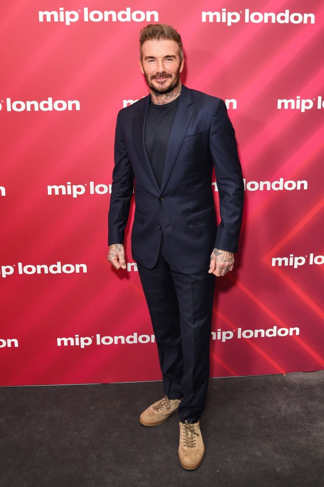 LONDON, ENGLAND - FEBRUARY 25: David Beckham attends the third day of MIP London 2025 on February 25, 2025 in London, England. (Photo by Eamonn M. McCormack/Getty Images for MIP London)