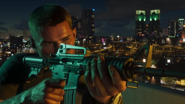 Jason with a gun in GTA 6 Trailer 2