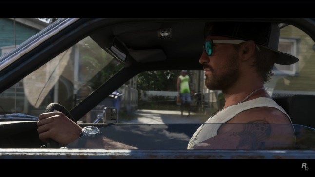 Jason driving a car in GTA 6 Trailer 2