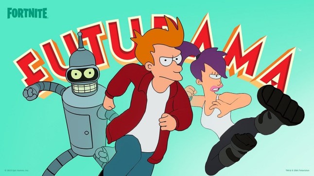 Futurama characters doing battle poses