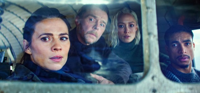 2SXAE5M USA. Hayley Atwell, Simon Pegg, Pom Klementieff and Greg Tarzan Davis in a scene in (C) Paramount Pictures, Mission Impossible - The Final Reckoning (2025) Plot: The team return for another impossible mission with Tom Cruise back again as Ethan Hawk. Director: Christopher McQuarrie Writer: Christopher McQuarrie and Erik Jendresen Source: Original TV series and subsequent film series. Ref:LMK110-210225-008 Supplied by LMKMEDIA. Editorial Only. Landmark Media is not the copyright owner of these Film or TV stills but provides a service only for recognised Media outlets. pictures@