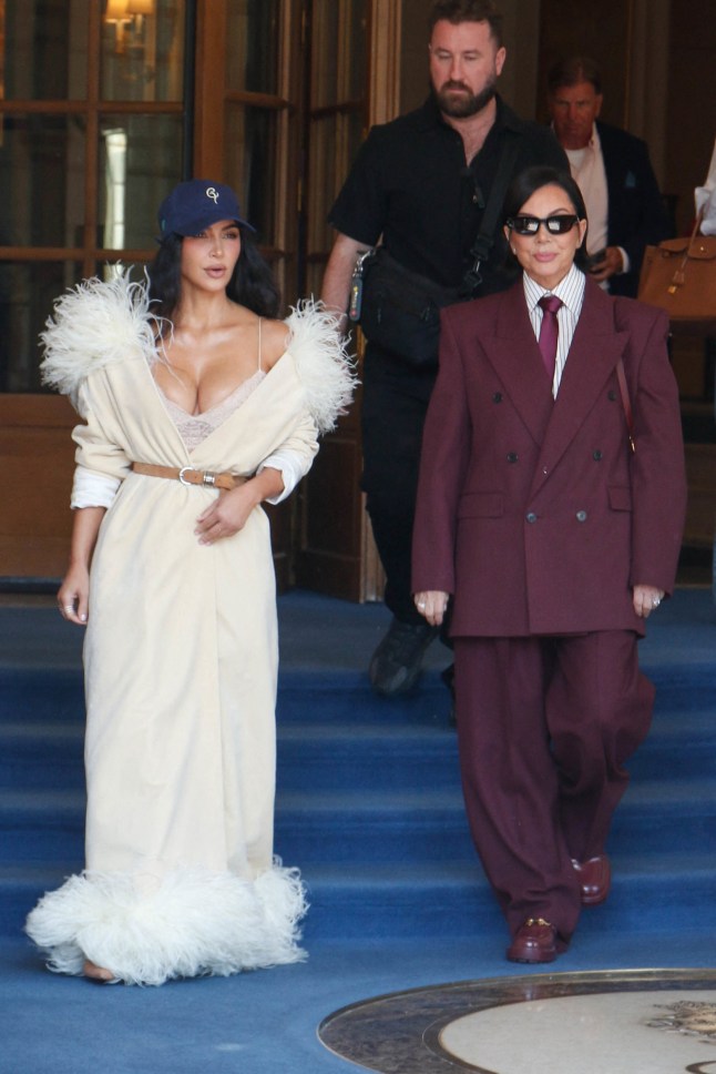 Kim Kardashian and Kris Jenner leaving their hotel in Paris for lunch. 14 May 2025 Pictured: Kim Kardashian Kris Jenner. Photo credit: Spread Pictures / MEGA TheMegaAgency.com sales@mega.global