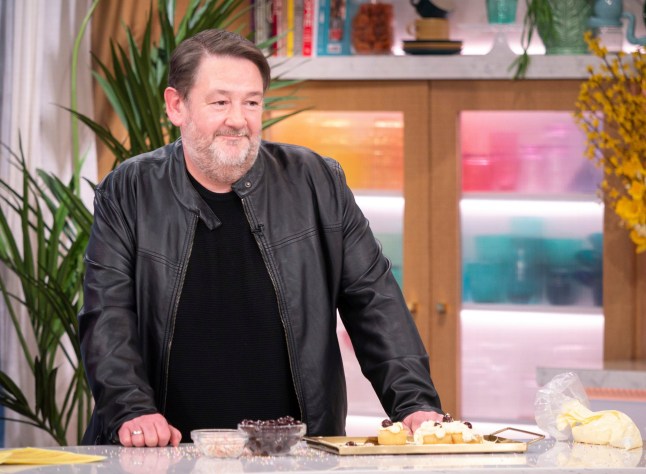 Editorial use only Mandatory Credit: Photo by S Meddle/ITV/REX/Shutterstock (10125521co) Johnny Vegas 'This Morning' TV show, London, UK - 01 Mar 2019 JOHNNY VEGAS IS COOKING UP TROUBLE! He?s used to causing chaos wherever he goes, and for his latest venture Johnny Vegas is heading to the Bake Off tent as he takes part in the new series of the celebrity version. He joins us to tell us why he's hoping to avoid a soggy bottom, and we?re setting him a very messy challenge!